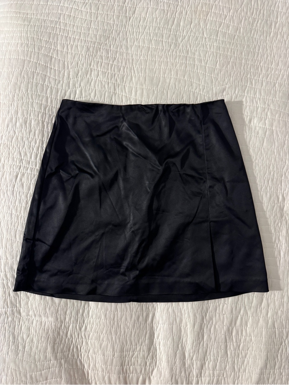 Aritzia Sunday Best Black Satin Mini Skirt